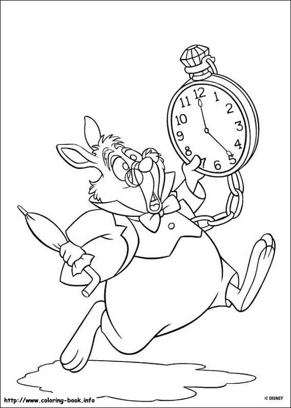 Alice in Wonderland coloring picture